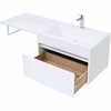 Aquanet 239218 Тумба с раковиной Токио 130 R подвесная 1 ящик цвет белый глянец (239218)