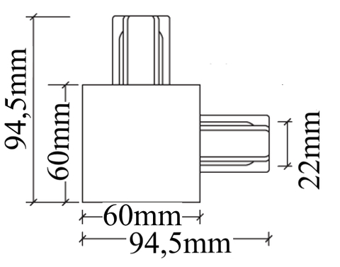 Соединитель L-оНастенный светильникзный (однофазный) для встраиваемого шинопровода Crystal Lux CLT 0.2211 03 WH
