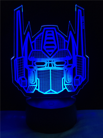 3D светильник с пультом Трансформер Оптимус Прайм — 3D light remote control Transformer Optimus Prime