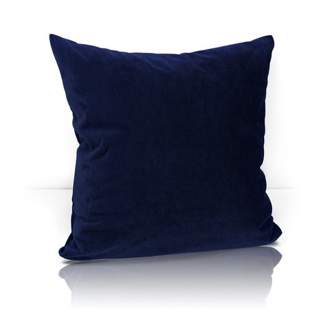 Подушка декоративная из велюра Сапфир темно-синий