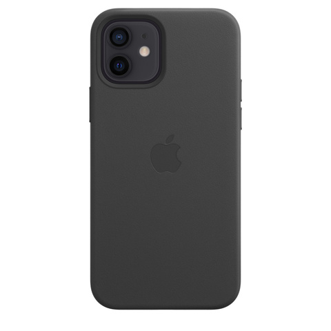 Apple Leather Case на iPhone 12/12Pro (Черный)