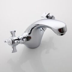 Смеситель для раковины, Frap, корот изл, с кран-буксой, хром, F1024