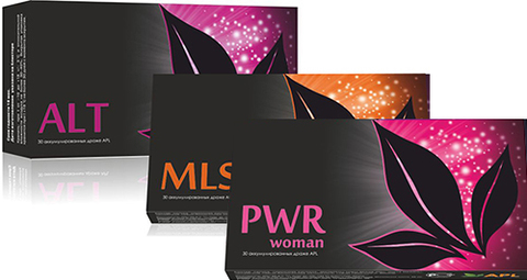 APL. Стартовый набор аккумулированных драже APLGO. ALT+MLS+PWR woman для оздоровления и очищения женского организма
