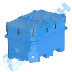 Изотермический контейнер 1200 л со сливом bcs56х4 Анион 1200 л. горизонтальный (1750x1150x1130см;синий) - арт.559500