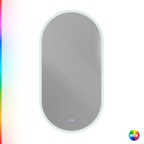 Cezares CZR-SPC-ELS-500-950-RGB-TCH ELLISSE Зеркало с контурной разноцветной подсветкой RGB и сенсорным выключателем, CZR-SPC-ELS-500-950-RGB-TCH, 12V, 220-240V, 500x950