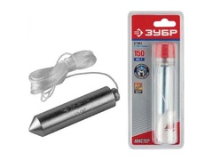 ЗУБР 5 м, 150 г, в пластиковом контейнере, Строительный отвес со шнуром,Мастер(0636-150) 6 шт