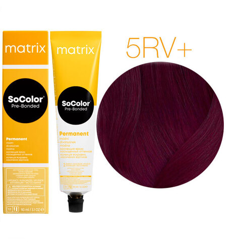 Matrix SoColor Pre-Bonded 5RV+ светлый шатен красно-перламутровый плюс, стойкая крем-краска для волос