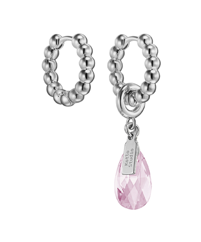 Серьги Drop Silver-Pink