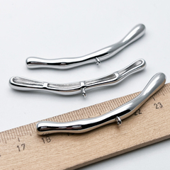 Бусина-бейл, цвет серебро (родий), размер 63*6 мм, цена за 1 шт