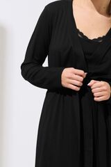 Утренний халат LISCA EVELYN 023435 | Черный