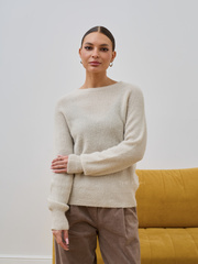 Бежевый джемпер из шерсти альпаки