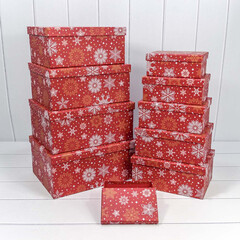 
          Коробка 34 х 26 х 15.3 см Набор 10 шт "Новый год" (Красный)