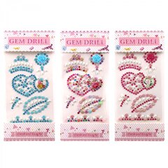 
          Наклейки-стразы Alingar, акриловые, "Сияющее сердце", сердце, перо, корона, пакет с европодвесом