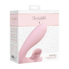 Розовый вибратор для G-точки Irresistible Desirable с бесконтактной клиторальной стимуляцией - 