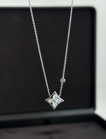 Колье LV BLOSSOM квадрат с перламутром white/rose VGOLD