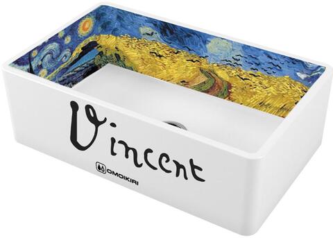 Omoikiri Mikura 76-Vangogh Natceramic/white