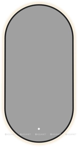 Aquanet 367645 Зеркало Контур овал 600х1200 LED ТХ цв. черный (367645)