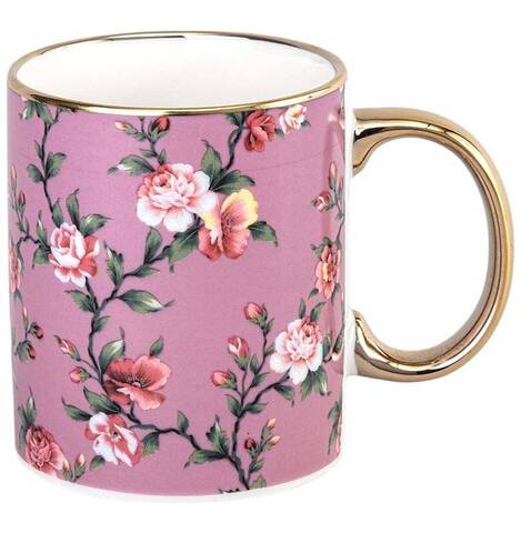 Кружка Lefard цветы, 340 мл - Розовый - купить