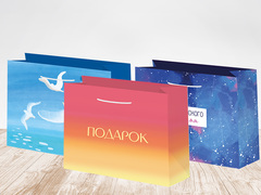 Пакет подарочный S горизонтальный, МИКС, 23*18*10 см (Д*В*Ш)