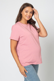 Футболка для беременных 18116 розовый