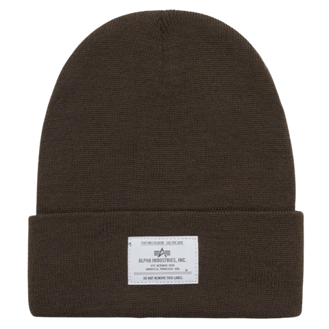 Шапка Alpha Industries Essential Beanie Espresso (Темно-коричневый)