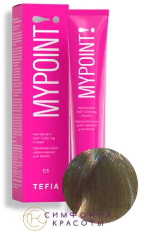Перманентная крем-краска для волос Mypoint 9.7 Очень светлый блондин фиолетовый Tefia, 60 мл