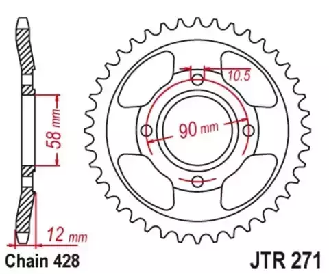 Звезда ведомая JTR271 50