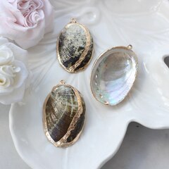 Подвеска Ракушка с позолотой 35-55 на 22-33 мм, РК045