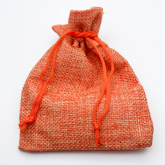 Холщовый мешочек, цвет оранжевый, размер около 12*9 см, цена за 1 шт