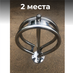 Велопарковка №57, из нержавеющей стали, на 2 места, 560*200*900 мм.
