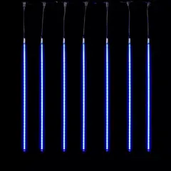 Гирлянда Тающие сосульки 10*0.8 м., 24V., 720 синих LED ламп, коннектор, черный ПВХ, LTC (CCL720-10-1B)