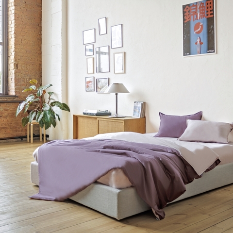 Постельное бельё двустороннее LaPrima сатин (1,5 сп) - Слива - купить 4