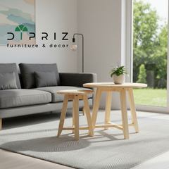 Журнальный столик, комплект столиков из массива сосны (2 шт.)