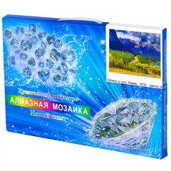 
          Алмазная мозаика Alingar, на подрамнике, с полным заполнением, (глянц), 20х30 см, 20 цветов, "Дорога в горах"
