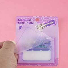 
          Прозрачные стикеры для заметок с клеевым краем, Alingar, 73 х 73 мм, 50 л., покрытие starlight touch, "Football", сиреневый, водонепрониц., европодвес