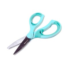 
          Ножницы детские, Alingar, 14 см, эргономичные, прорезиненные ручки, закругленные концы,"Пастельное ассорти"(св-зелен,св-голуб,св-жел), картонный стенд