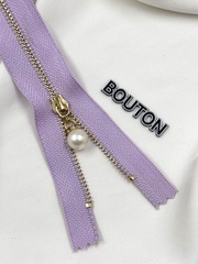 Молния лавандовая (фиолетовая) золото матовый жемчуг