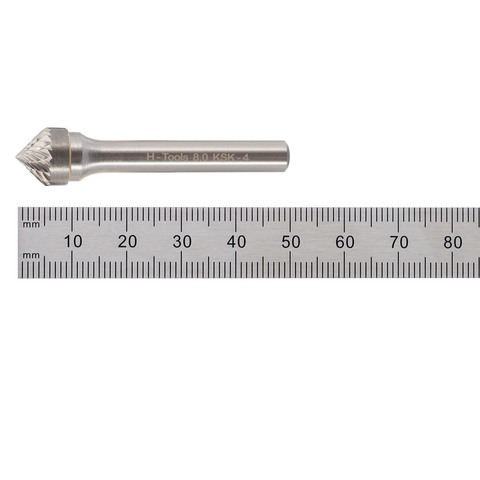 Бор-фреза твердосплавная K(KSK) 90° 8,0x4x50x6мм HM H-Tools 116254HT