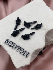 Бегунок черный (собачка) тип 2 для потайной молнии