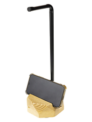 Подставка для наушников с деревянным основанием и вырезом под мобильный телефон