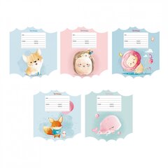 
          Тетрадь А5 12л., линия, Канц-Эсмо, скрепка, мелованный картон, выб. лак "В облаках", 5 дизайнов