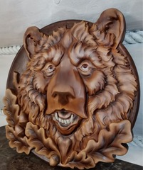 Силиконовый молд Медведь (медальон) № 0465