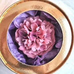 Шоколадный пион розовый / 16 см