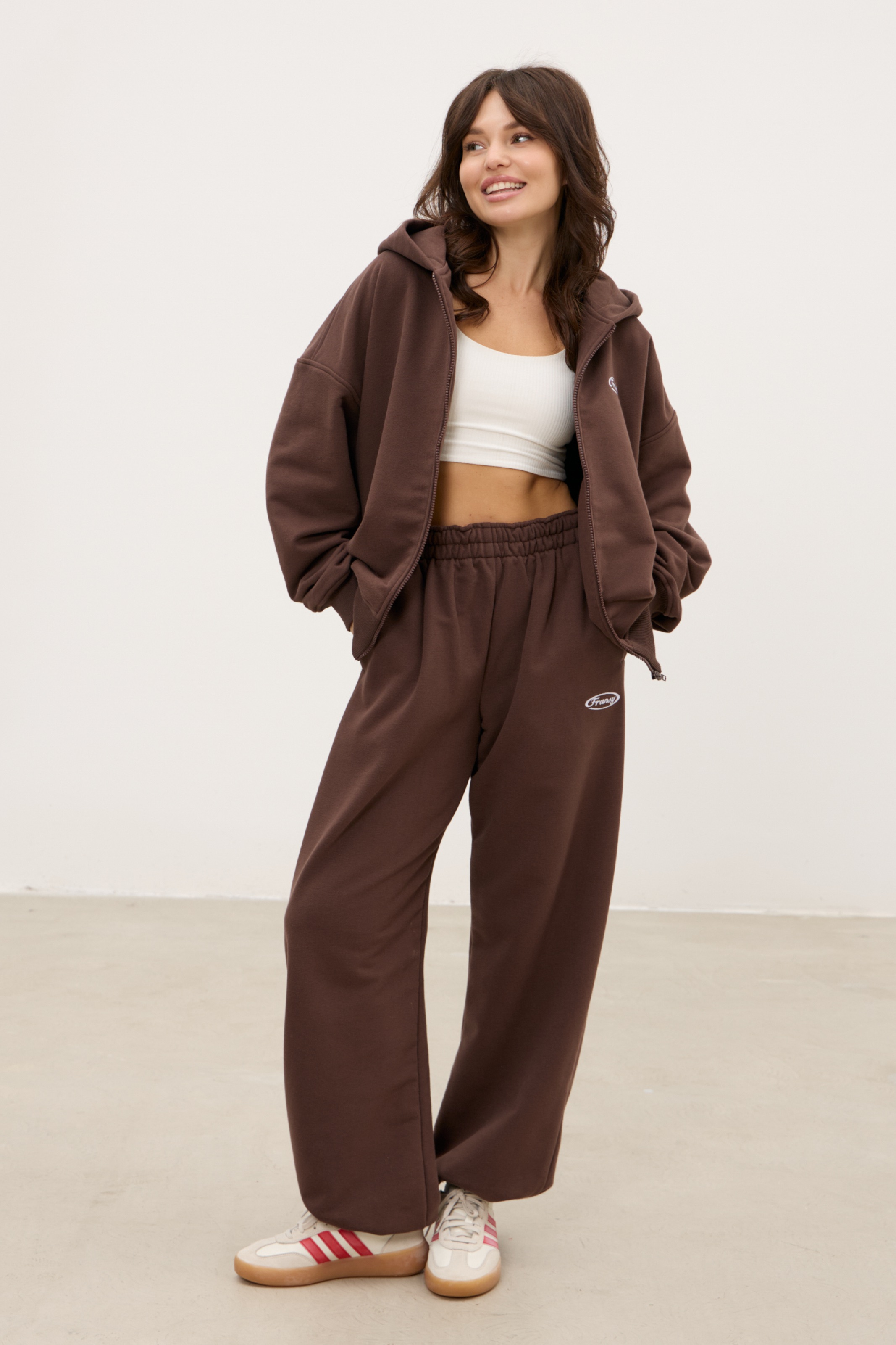 Худи ZIP 04, трюфельное