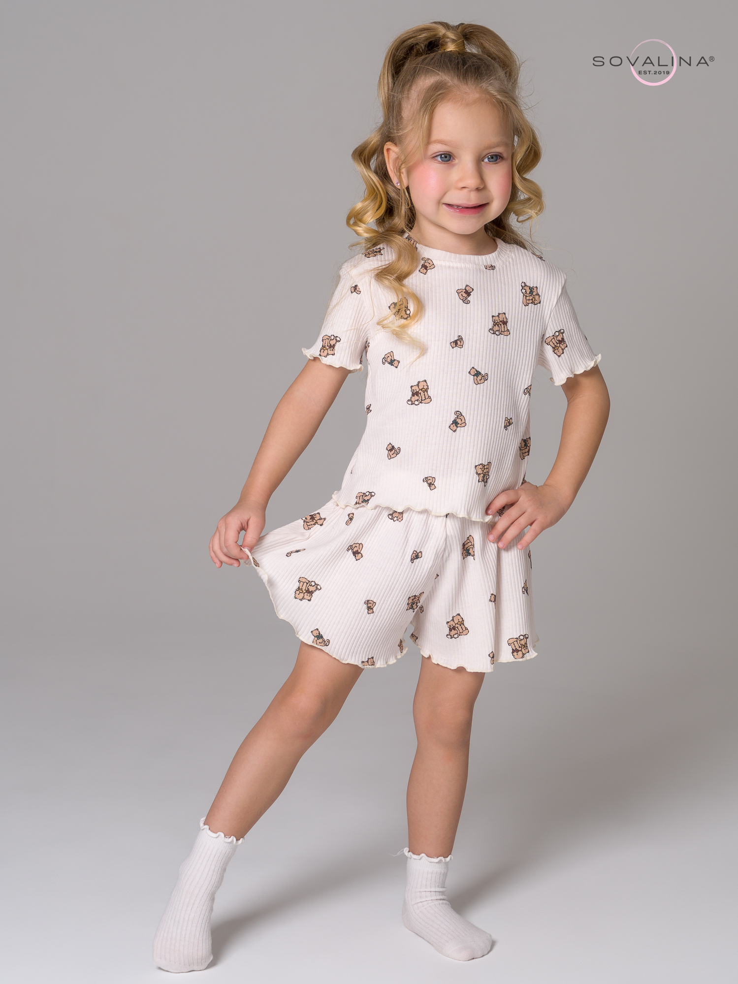 Пижама Элли мишутки на молоке