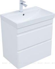 Aquanet 346047 Тумба Слим 60 2 ящ. цв.белый сатин (346047) фото