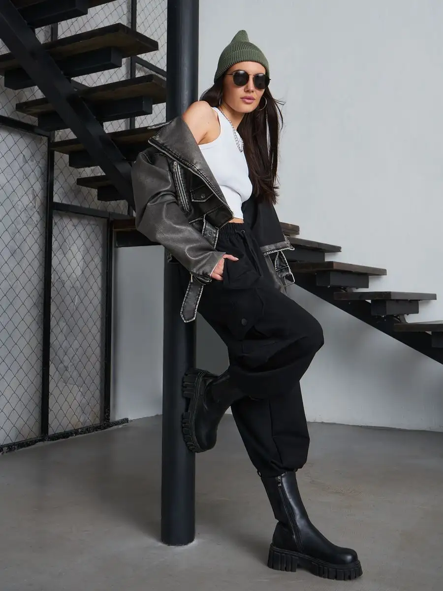 Брюки карго широкие