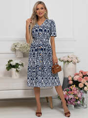 Платье с пуговицами Антонелла (сине-белое) П15620-45М LT Collection