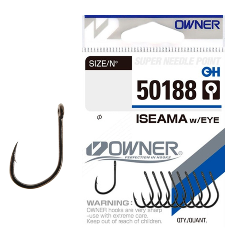 50188 № 6 Крючки OWNER Iseama W / Eye-Bc / продажа от 5 уп.