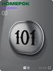 Номерок на дверь квартиры 101, для кабинета, офиса, шильдик 9 х 7 см, серебристый, Айдентика Технолоджи